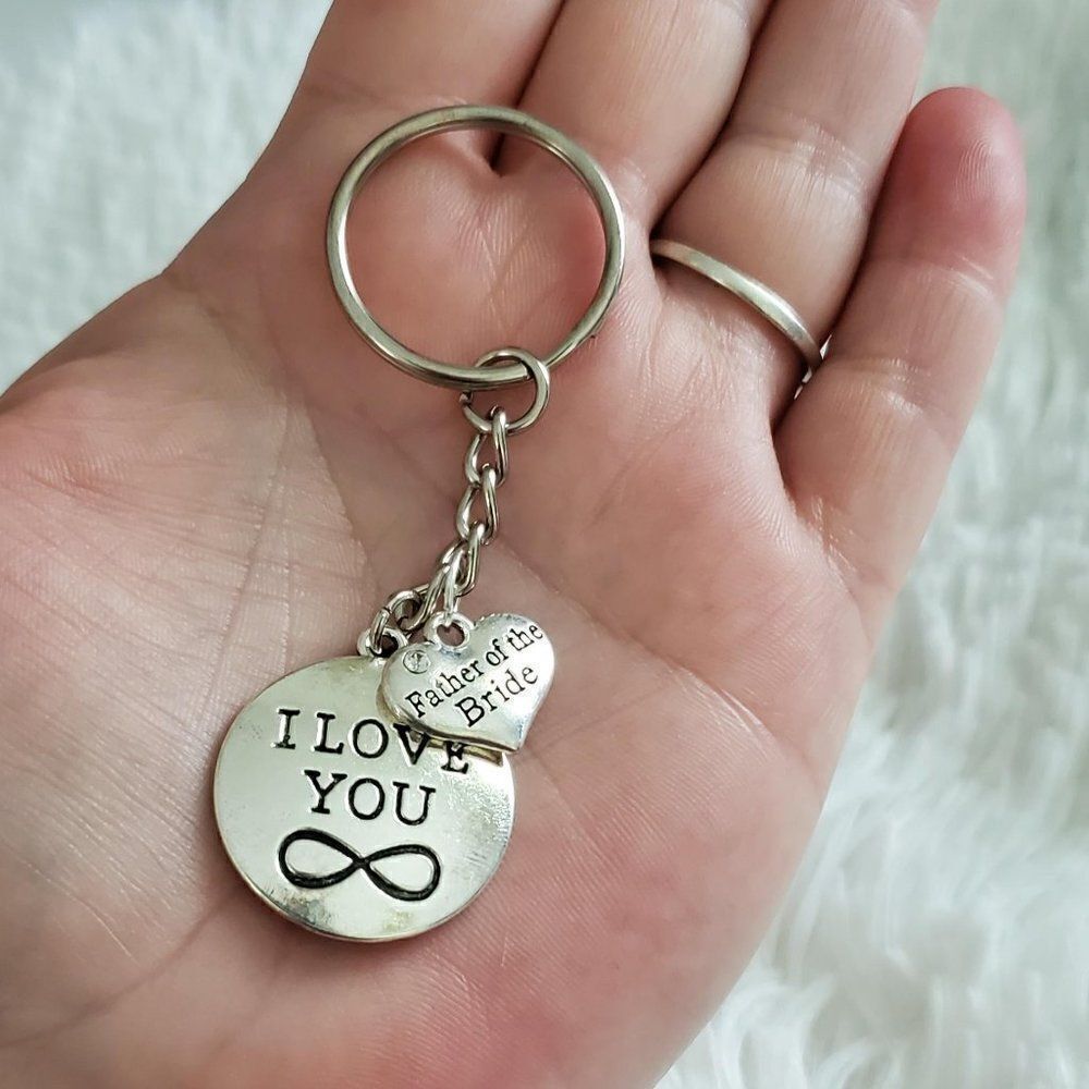 Father of the Bride Keychain, Wedding Keepsake Gift